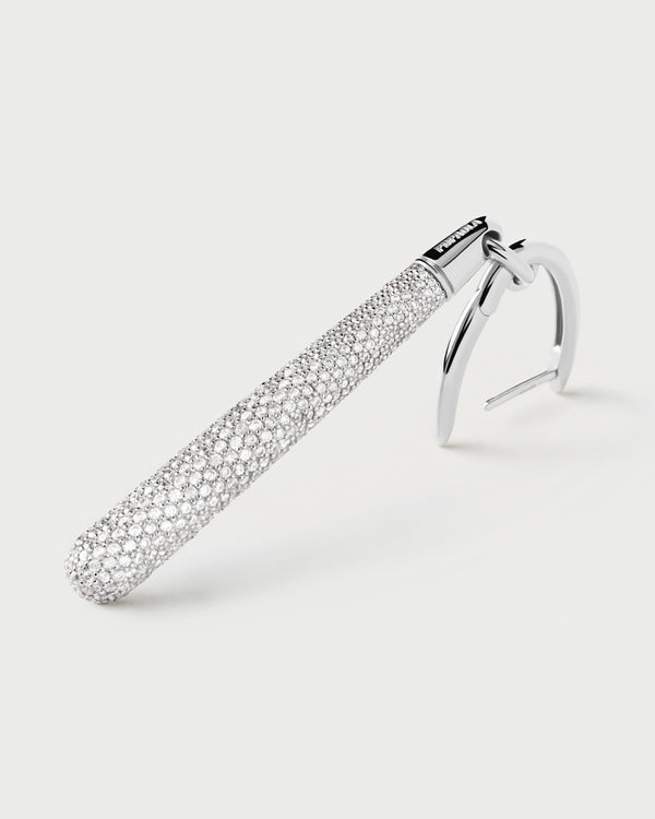 PDPAOLA Pavé Supreme Jupiter Silver Single Hoop