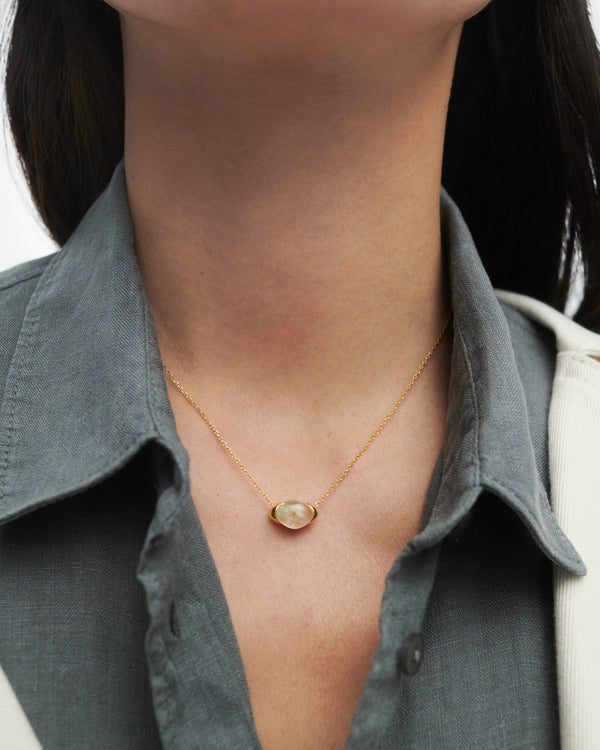 PDPAOLA Prehnite Bay Necklace