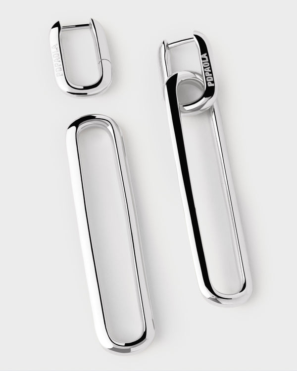 PDPAOLA Rodeo Drop Silver Earrings