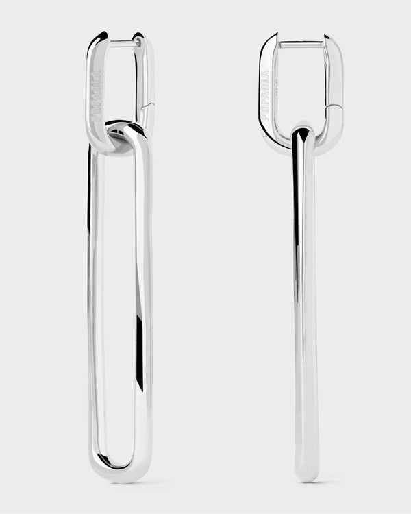 PDPAOLA Rodeo drop silver earrings