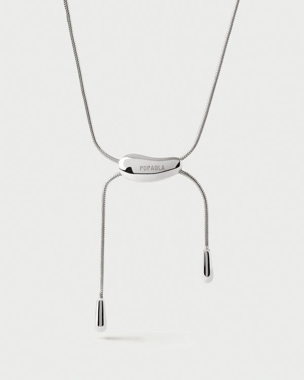 PDPAOLA Rodeo Silver Slider Necklace