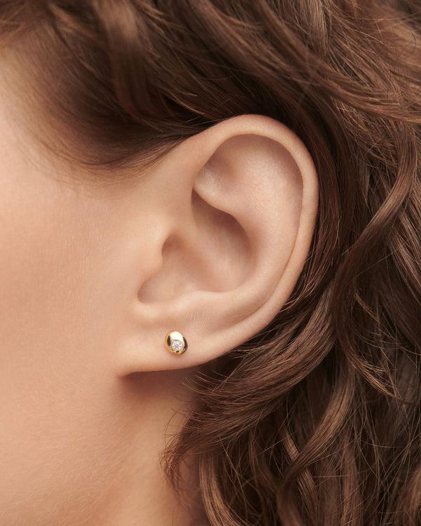 PDPAOLA Sand Single Stud Earring