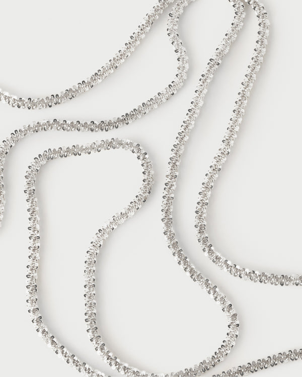 PDPAOLA Sparkle Silver Chain Necklace