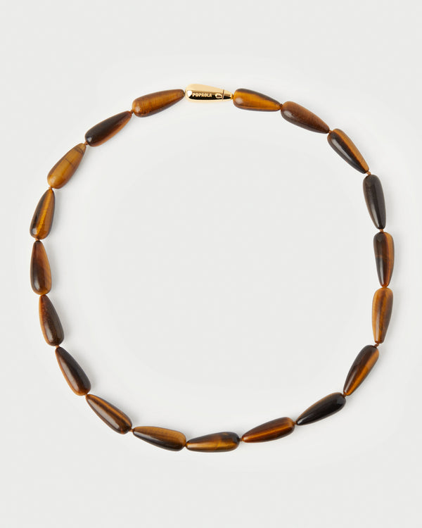 PDPAOLA Tiger Eye Drop Necklace
