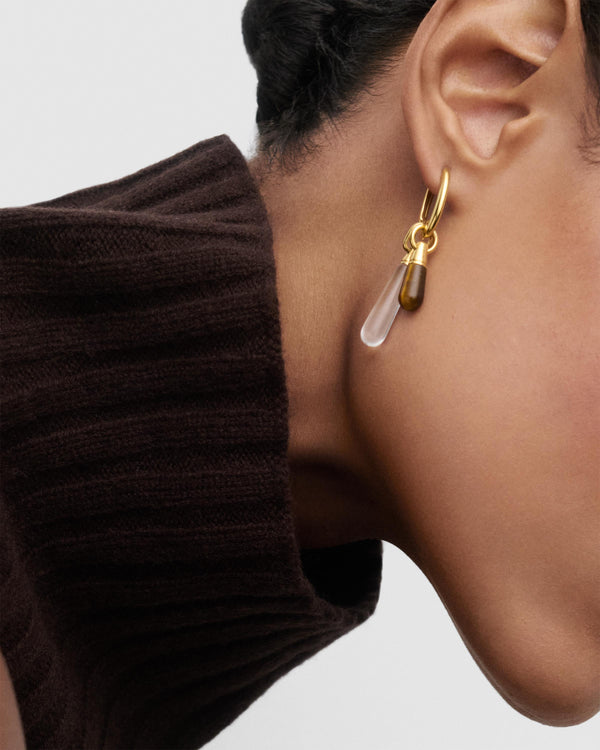 PDPAOLA Tiger Eye Jupiter Single Hoop
