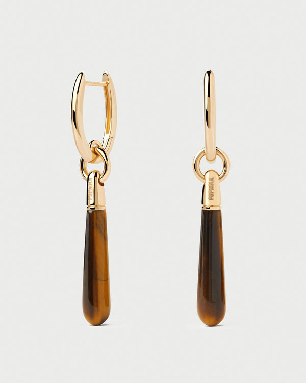 PDPAOLA Tiger Eye Large Jupiter Single Hoop