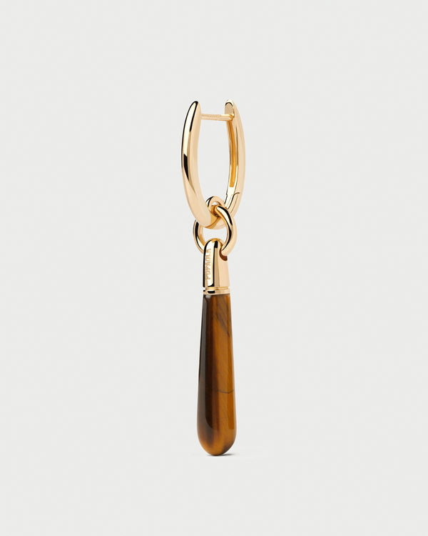 PDPAOLA Tiger Eye large Jupiter single hoop