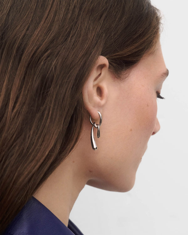 PDPAOLA Twist Silver Hoops