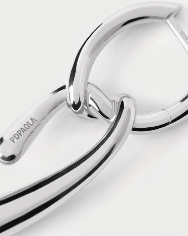 PDPAOLA Twist Silver Hoops