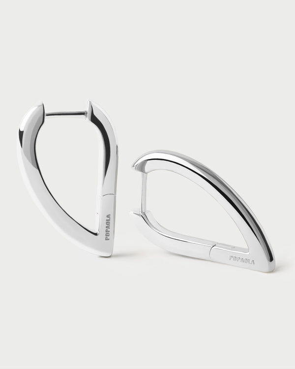 PDPAOLA Vento mini silver hoops