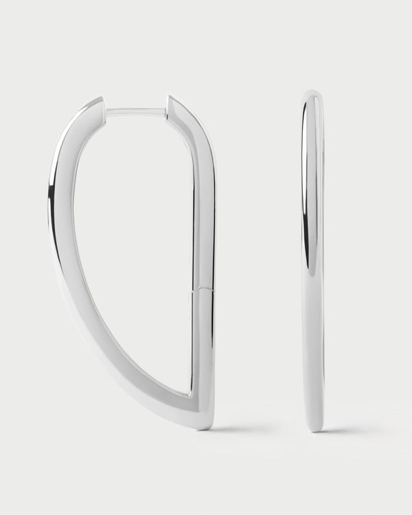PDPAOLA Vento silver hoops