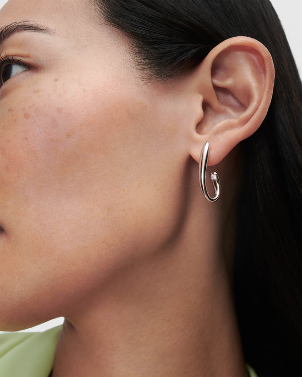 PDPAOLA Volta Silver Hoops