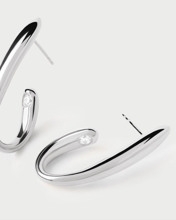 PDPAOLA Volta Silver Hoops