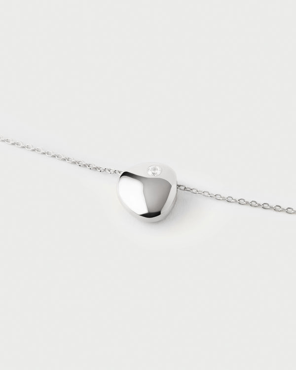 PDPAOLA Wave Silver Necklace