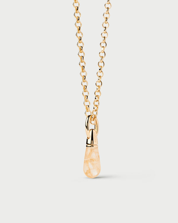 PDPAOLA Yellow Aventurine Drop Pendant