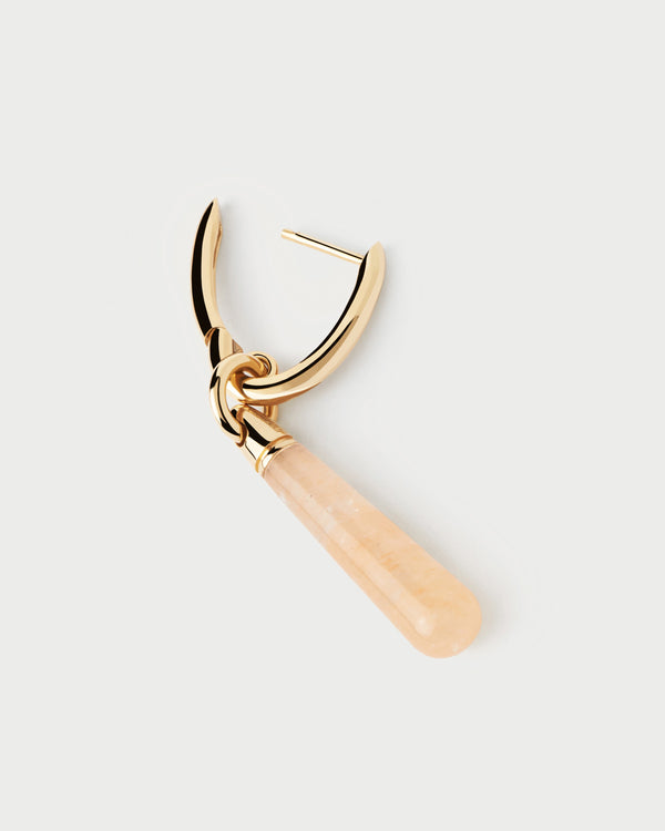 PDPAOLA Yellow Aventurine Large Jupiter Single Hoop